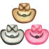 Breathable Raffia Straw Beaded Band Kid's Cowboy Hat Set