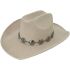 Felt Cowboy Hats with Turquoise Beaded Silver Band - Cream, Khaki & Black