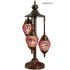 Colorful Egg Shaped Mosaic Turkish Lamps with 3 Globes - Without Bulb