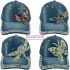 Rhinestone Denim Caps with Assorted Styles - Butterfly and Dragonfly Design