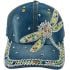 Rhinestone Denim Caps with Assorted Styles - Butterfly and Dragonfly Design