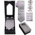 Grey Striped Tie Set