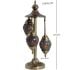 Coral Reef Egg Shaped Turkish Lamps with 3 Globes - Without Bulb