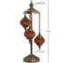 Fire Waves Handcrafted Turkish Floor Lamps with 3 Globes - Without Bulb