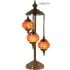 Fire Waves Handcrafted Turkish Floor Lamps with 3 Globes - Without Bulb