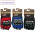 Fingerless Motorcycle Gloves with Hard Knuckle - Red, Black & Blue