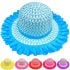 Baby Kid's Girl Daisy Straw Sun Summer Hat Set Assorted With Frills
