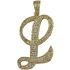Gold L Initial Dog Tags