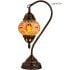 Orange Handmade Turkish Mosaic Lamps with Swan Neck Style - Without Bulb