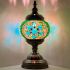 Green Blue Table Mosaic Turkish style Lamp - Without Bulb