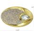 Emerald Shiny Stone Golden Designer Belt Buckle