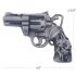 Revolver Gun & Skull Belt Buckle