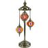 Hot Flowers Turkish Mosaic Lamps with 3 Globes - Without Bulb