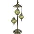 Mint Green Turkish Floor Lamps with 3 Globes - Without Bulb