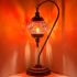 Red Ember Swan Neck Handmade Turkish Mosaic Lamps - Without Bulb