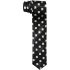 Black and White Cross Patterned Slim Tie