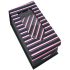 Black and Pink Striped Necktie Set