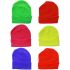 Unisex Plain Mix Neon Color Beanie Hat