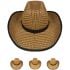 Lightweight Jute Shapeable Straw Man Concho Cowboy Hat