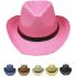 Unisex Black Banded Cowboy Hat Set