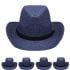 Blue Paper Straw Western Cowboy Hat