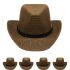 Unisex Brown Paper Straw Cowboy Hat