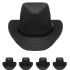 Black Paper Straw Western Cowboy Hat