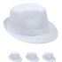 Black Pinstripes White Trilby Fedora Hat