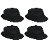 Crushable Black Adult Casual Trilby Fedora Hat