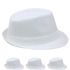 Beach Party White Adult Trilby Fedora Hat