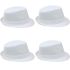 Beach Party White Adult Trilby Fedora Hat