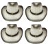 White Western Cowboy Hats - Black Shaded