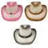 Straw Cowboy Hats Set with Turquoise Bead - Mixed Colors