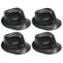 Vintage Jazz Style Black Leather Trilby Fedora Hat