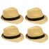 High-Quality Classic Black Cuban Style Trilby Fedora Hat
