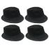 Solid Black Corduroy Trilby Fedora Hat