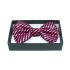 Hot Pink Striped Bowtie