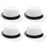 White Trilby Fedora Hat