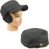 Men's Winter Baseball Cap with Ear Flaps - Dark Grey