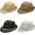 Elegant Adult Casual Straw Trilby Fedora Hat Set