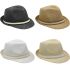 Elegant Adult Casual Straw Trilby Fedora Hat Set