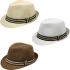 Trending Adult Casual Straw Trilby Fedora Hat Set