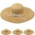 Burlywood Floppy Cream Straw Hat