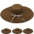 Wide Brim Floppy Brown Straw Hat