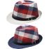 High-Quality Checkered Mix Color Trilby Fedora Hat Set