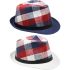 High-Quality Checkered Mix Color Trilby Fedora Hat Set