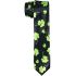 Black Tie with Clover Pattern