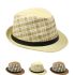 Raffia Cuban Style Straw Trilby Fedora Hat