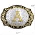 Golden Initial A Belt Buckles