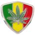 Jamaica Flag Marijuana Leaf Belt Buckle
